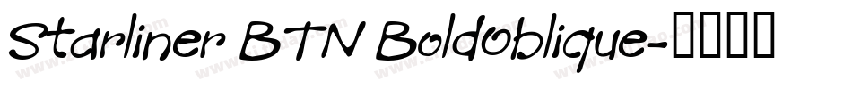 Starliner BTN BoldOblique字体转换
